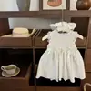 ¡Luz de luna blanca! 26 Vestido de Princesa con Lazo y Encaje, Estilo Francés Dulce de Niña, Versión Diaria Lolita, Nuevo de Verano