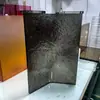 Placa de Suporte para Perna de Mesa Acrílica em Formato V, Toda Preta com Padrão de Pedra, Mesa de Console, Mesa de Centro, Escrivaninha, Processamento de Perna de Mesa Suspensa