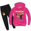 Ropa Infantil Transfronteriza Roblox Sudadera con Capucha para Niños Talla Mediana y Grande + Conjunto de Pantalón Jogger y Sudadera Amazon Kids
