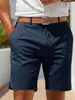 Exportación Transfronteriza Populares Europeos y Americanos Pantalones Cortos de Traje de Negocios para Hombre Verano 2025 Nuevos Pantalones Casuales de Cinco Puntos 8757
