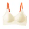 Sujetador tipo camisola sin costuras de gelatina líquida invisible para mujer, sujetador de verano ligero, soporte suave, push-up, copas fijas