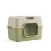 Bandeja de arena para gatos extra grande completamente cerrada, a prueba de olores y salpicaduras, inodoro grande para gatos semi-cerrado, accesorios para gatos