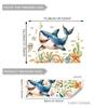 Pegatinas de Pared Creativas Mundo Submarino Tiburón Estrella de Mar Algas Peces Decoración Estampado en Caliente Dormitorio Habitación Infantil Pegatinas de Pared Autoadhesivas