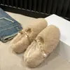 Zapatos Mary Jane de otoño e invierno, punta poco profunda, forrados de pelo, estilo coreano, diseño nuevo, adecuados para usar al aire libre, cálidos, 2026, con suelas planas y forro de felpa