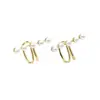 Pinzas para Orejas de Perla Estilo Coreano para Mujeres Sin Perforaciones, Pinzas de Hueso de Oreja de Alta Gama, Pendientes Frescos y de Moda