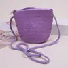 Directamente del fabricante: Monedero de Playa para Niños, Bolso Redondo Tejido de Paja, Bolso Pequeño Plano Cruzado al Hombro de Cuerda de Algodón