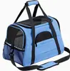 Bolsa de Viaje para Mascotas, Bolso Cruzado Portátil para Gatos y Perros, Transportador Plegable para Gatos, Jaula Acolchada para Gatos, Mochila Transpirable