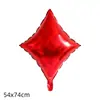 Globos de Papel de Aluminio de Póker, Piezas Cuadradas, Corazones, Tréboles, Picas Negras, Dados, Tema de Casino, Decoraciones para Fiesta de Juegos de Casino