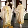 Xale Estilo Chinês Cheongsam Feminino Primavera e Verão Fino Elegante Novo Estilo Cardigan Externo Renda Xale Antigo Vazado Borla