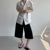 Camisa de Manga Curta com Novo Design de Verão para Homens, Camiseta Casual Bordada Floral de Nicho, Gola Cubana de Alta Qualidade