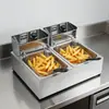 KFC Frango Frito Batatas Fritas Costeleta de Frango Comercial Automático Elétrico Fritadeira Cabeça Única Cilindro Único Eletromagnético Elétrico Fritadeira Grande Capacidade Óleo