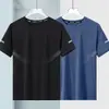 Camiseta Casual Masculina de Verão com Estampa, Secagem Rápida, Manga Curta, Respirável, Fina, Fresca, Meia-Manga, Solta, Esportiva, Gola Redonda