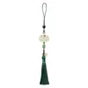 Estilo Retro Luminoso Loto Bolsita Colgante con Borla Cadena V para Teléfono Móvil Bolso con Botón de Presión Bola de Bolsita Colgante para Llave de Coche