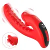 Vibrador lamedor de lengua, masturbador femenino recargable de silicona, estimulación dual de cabeza clitoriana y punto G, juguete sexual para adultos