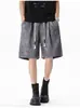 Bermuda Casual Tie-Dye Americana para Homens e Mulheres, Bermuda Esportiva Fina de Secagem Rápida, Calça Tendência Solta de Perna Larga Tamanho Plus de Comprimento Médio, Verão
