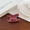Lindo Pasador Pequeño Caballo de Madera Pinza Pinza Pequeña Corazón Femenino Acetato Pinza Lateral Pinza para Flequillo Accesorios para el Cabello Año Nuevo Accesorios para el Cabello Infantiles Lateral