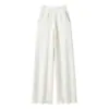 Nuevos pantalones de punto de cachemira para otoño e invierno, color liso de moda, pantalones rectos simples para el trabajo, corte holgado, amigables con la piel para mujer