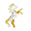 Decoração de Casa Zibo Vidro Animal Colorido Decoração de Carrossel Figura de Cavalo Artesanato de Cristal Ornamento Produto Transfronteiriço