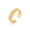 Venta Caliente Transfronteriza Europea y Americana Joyería de Anillo Abierto con Cadena Regular Multicapa Anillo de Cadena de una Sola Fila Simple de Acero Inoxidable