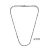 Collar de Tenis de Zirconia de Fila Única con Diamantes Completos de 3 mm y 4 mm Cadena de Cuello Unisex Simple de Moda Estilo Hip-Hop Joyería Transfronteriza Europea y Americana