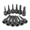 Brocas de Soquete Sextavado de 1/2 Polegada para Parafusadeira de Impacto Personalizadas, Brocas de Soquete Sextavado para Chave de Fenda, Brocas Sextavadas Pneumáticas
