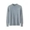 Suéter de Moda Nuevo Otoño e Invierno Holgado Casual Versátil Capa Base Tejido Suéter de Lana de Cuello Redondo para Hombre Engrosado Venta al por Mayor