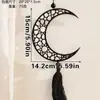 Artesanía de Madera Colgante Estrella Negra y Luna Hueca Nuevo Producto Transfronterizo Decoración de Pared para Hogar y Dormitorio Colgador Venta al por Mayor