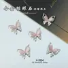 Arte de Uñas de Moda Hueco Ojo de Gato Mariposa Lujo Pedrería Perla Circonita Mariposa Metálica 3D para Uñas