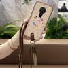 Adecuado para Funda de Teléfono Móvil Nokia Cáscara Blanda Pareja Nuevo Dos Tonos Moderno Diagonal Resistente al Polvo Colgante del Cuello Simple Creativo Versión Q
