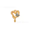 Doce fresco ins gota de óleo de lava borboleta amor pingente diy feito à mão diamante aço inoxidável acessórios de joias brincos pingente