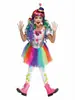Carnaval de Halloween Transfronteiriço Fantasia Roupas de Performance Infantil Saia Colorida de Palhaço Cosplay Roupas Cos Roupas de Festa