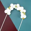 Festa Aniversário Bolo Decoração Bola de Pompom Bola de Pelo Arco Vestir Estéreo Arco-Íris Plug-in Coração de Menina Mesa de Sobremesa Renda