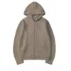 Nueva Sudadera con Capucha y Cardigan para Hombre Transfronteriza Europea y Americana Color Sólido Chaqueta Deportiva Camisa con Cremallera para Hombre Otoño e Invierno Venta al por Mayor