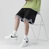 Shorts de Basquete Americanos Masculinos Verão Fino Listrado Solto Calças de Treino Esportivo Masculinas Secagem Rápida Casual Calças Cinco Pontos