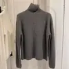 Suéter de cuello alto con pelo de mapache para mujer, engrosado para otoño e invierno, con un tacto lujoso, una capa base de punto de lana y un top de estilo europeo