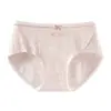 Ropa Interior de Algodón Puro para Mujer 10A Antibacteriana Entrepierna Extendida Niñas Cintura Media Pantalones Cortos Triángulo Sin Costuras Verano Algodón Delgado Ropa Interior