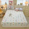 Lençol de Cama de Veludo Leite Sanrio Outono e Inverno Peça Única Desenho Animado Espessado Quente Cobertor de Cama de Lã Lençol de Cama de Veludo Coral Conjunto de Três Peças