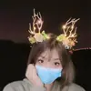 Faixa de cabeça com chifre de veado de Natal, adorno de cabeça de galho de rena brilhante com tema de floresta, atacado de grampos de cabelo, faixa de cabeça para decoração de fotos em áreas cênicas