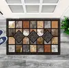 Tapetes de Piso Temu Transfronterizos Estilo Americano con Textura de Madera Moderna para Uso Doméstico, Tapetes Resistentes al Desgaste y a la Suciedad, Tapetes Decorativos para Exteriores para Entradas