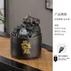 Ornamento Cerâmico de Circulação de Água Pixiu da Sorte para Riqueza, Pequena Roda Feng Shui para Decoração de Mesa de Escritório e Sala de Estar