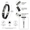 Pulsera de moda con cadena de patrón de serpiente electrochapada en color acero puro transfronteriza europea y americana, pulsera de titanio y acero con silicona, pulsera de acero inoxidable, venta al por mayor para hombres