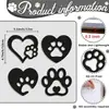 Decoração de Quarto de Cachorro Pegada de Patinha Placa Decorativa de Madeira para Parede Filhote Adequada para Casa Cozinha Banheiro Quarto Preto