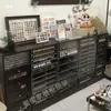 Gabinete Exhibidor de Esmalte de Uñas En Tienda Color Madera Maciza Nogal Estilo Antiguo Gabinete de Almacenamiento para Esmalte en Gel y Arte de Uñas Gabinete de Almacenamiento de Arte de Uñas para Mostrador