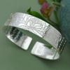Wei Hua Loto Sutra del Corazón Tibetano Pulsera para Mujer Pulsera de Escritura Budista Temperamento para Mujer Joyería Plateada al por Mayor de Fábrica