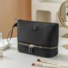 Amazon Nuevo Estilo Estilo Chanel Bolsa de Cosméticos para Mujer Tela Oxford Bolsa de Almacenamiento de Cosméticos de Doble Capa Bolsa de Lavar Versátil
