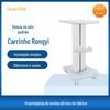 Carrinho de acrílico com punho acrílico empurrar pequena bolha base de instrumentos de beleza rack de armazenamento base móvel