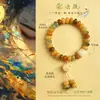 Dunhuang Wen Tian Cai Zhao Pan Zhu Hao Yun Lian Lian Pu Ti Pulsera Wen Wan Doble Círculo Cuentas Budistas Pulsera de Cuentas de Oración para Mujeres Venta al por Mayor