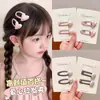 Pinzas para el cabello de lunares y perlas para niños que no dañan el cabello, Pinzas para el flequillo lateral lindas y dulces de alto valor, Pinzas para el cabello con forma de corazón