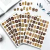 10 Juegos de Pegatinas de Letras Inglesas Coloridas Retro Papelería Cuaderno Decoración DIY Impermeables de PVC Productos Culturales y Creativos Venta al por Mayor Transfronteriza