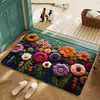 Felpudo de Felpa 3D Más Vendido Transfronterizo para Entrada de Casa, Felpudo Decorativo para Baño, Alfombra Antideslizante Absorbente de Agua, Dropshipping